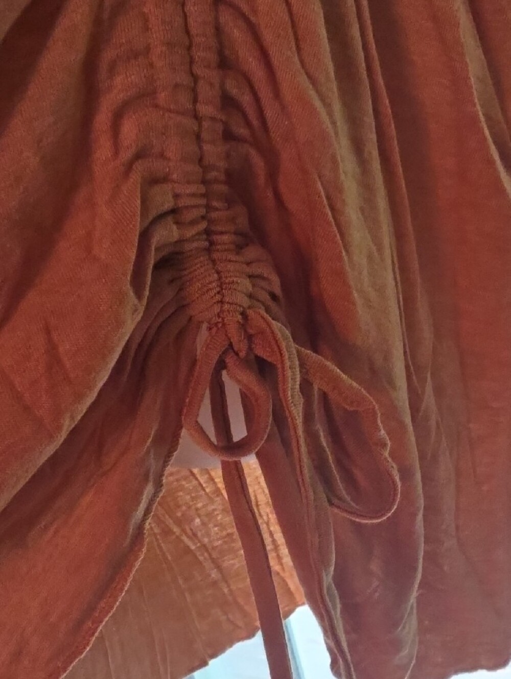POL Rust Brown Ruched Drawstring Tunic - Picture 4 of 7